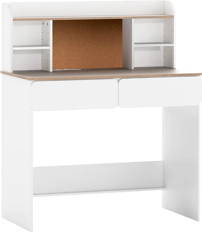 Costway Kids Writing Table Desk w/ Cork Bulletin Board Charging Station Adjustable Shelves 72775805 New