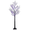 Vickerman Halloween Twig Tree 6' Black Pre-lit with Purple/Orange LED Lights New