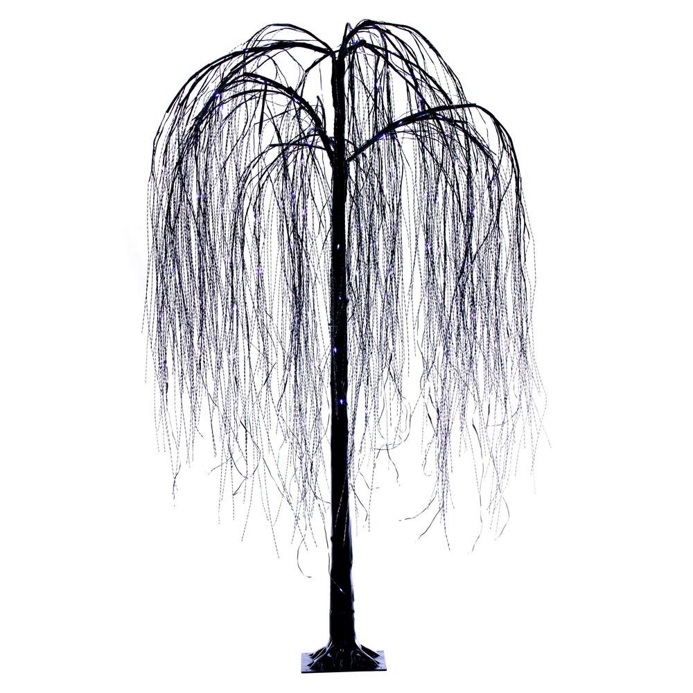 Vickerman Halloween Willow Twig Tree 6' with Purple/Orange LED Lights New