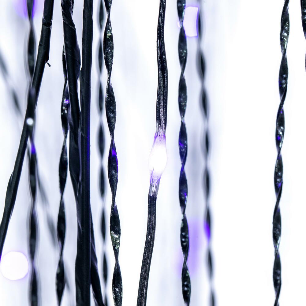 Vickerman Halloween Willow Twig Tree 6' with Purple/Orange LED Lights New