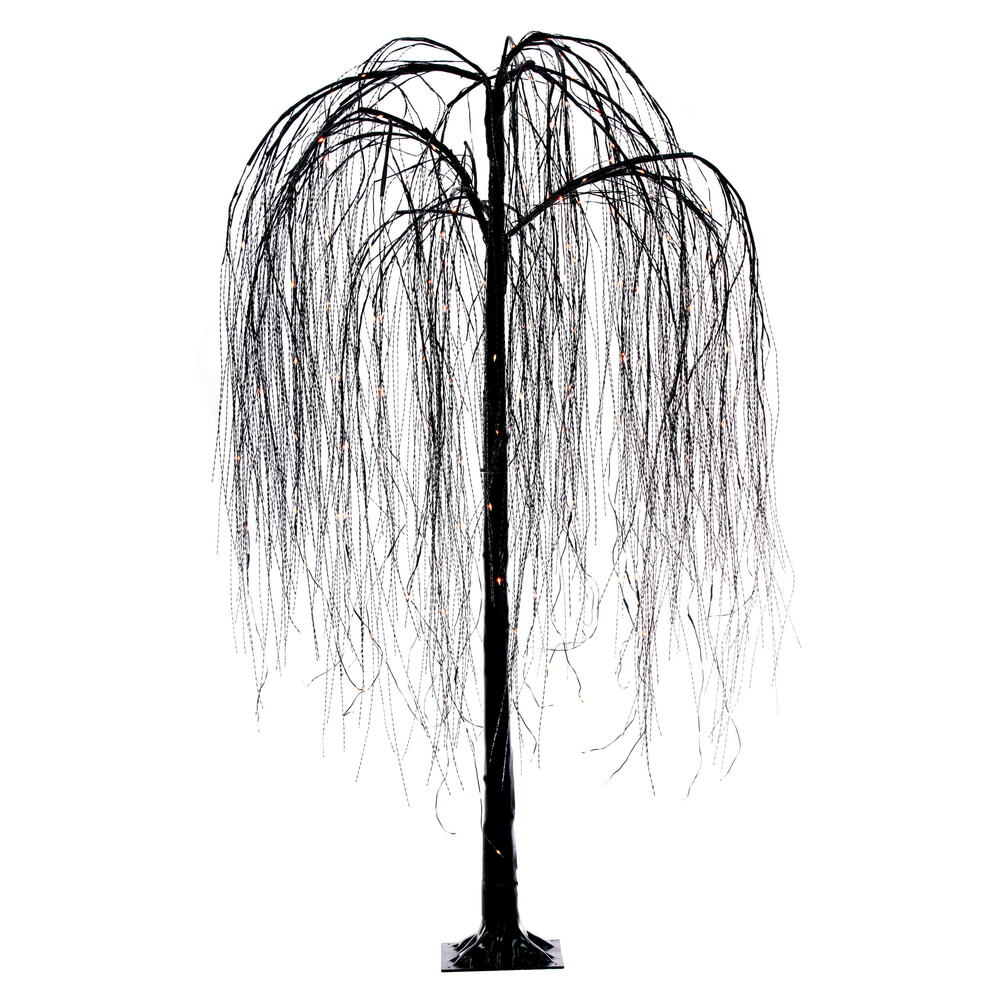 Vickerman Halloween Willow Twig Tree 6' with Purple/Orange LED Lights New