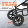 Vevor Knee Scooter Folding Walker Carbon Steel Frame 350 lbs. Capacity Height Adjustable and 12" Wheels New