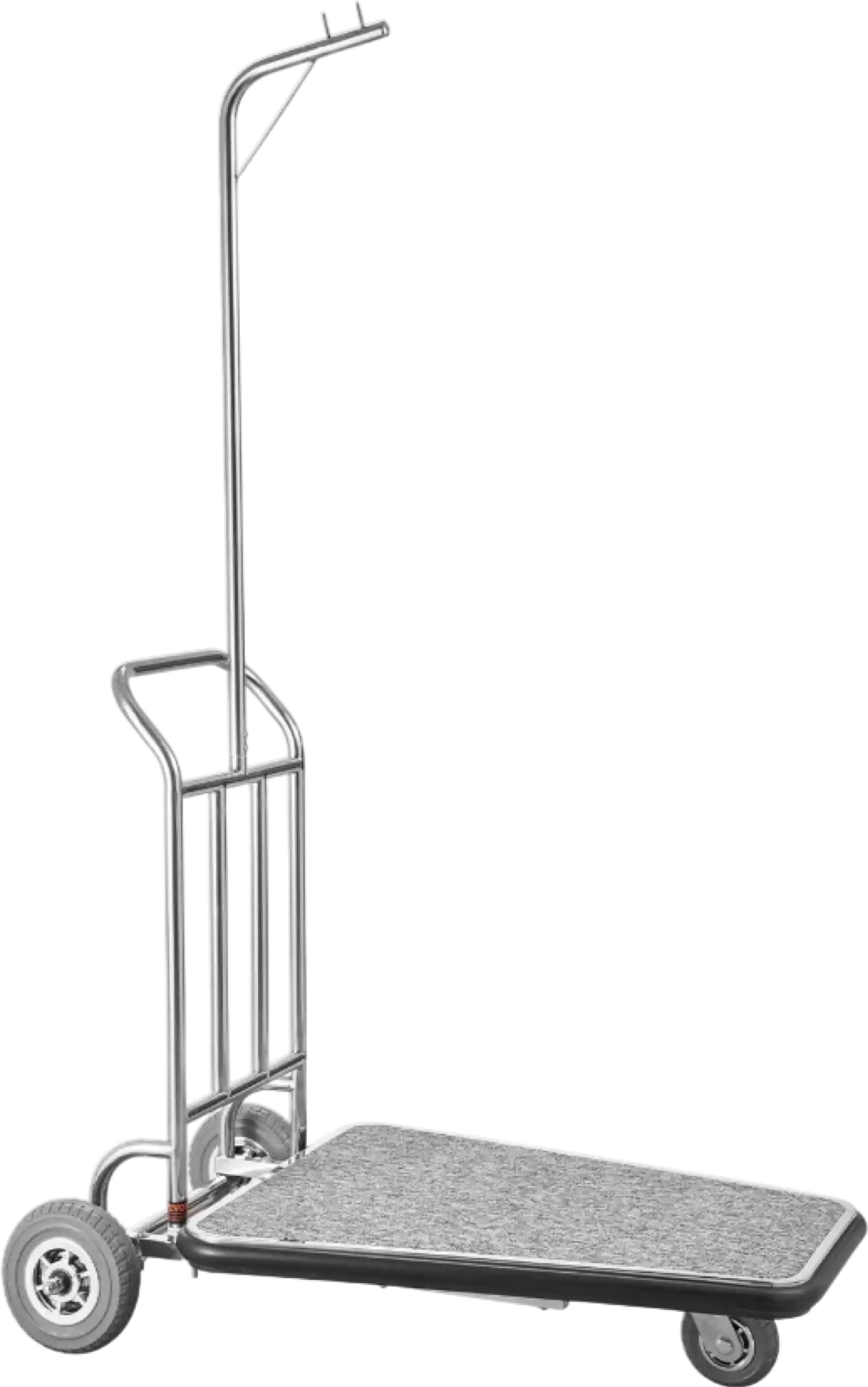 Vevor 3-Wheel Bellman Luggage Cart 660 Lb Capacity Stainless Steel Hotel Trolley New