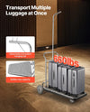 Vevor 3-Wheel Bellman Luggage Cart 660 Lb Capacity Stainless Steel Hotel Trolley New
