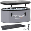 Costway Oval Ice Bath Tub 129 Gallon Inflatable with Cover and Hand Pump New