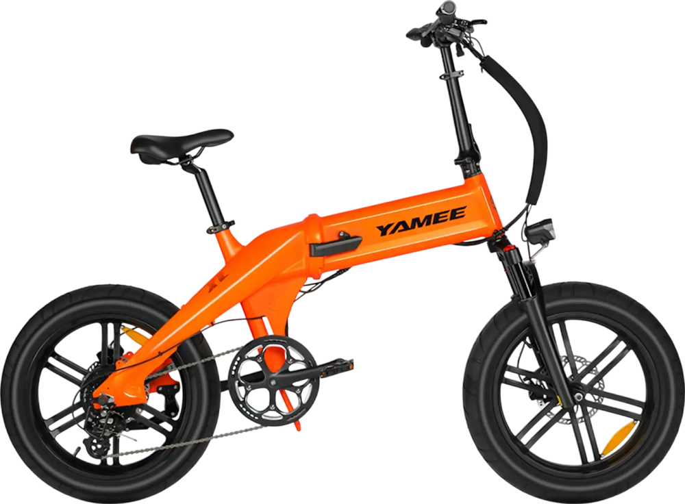 Yamee XL Plus Electric Bike Foldable 60-80 Mile Range 28 MPH 750W New Amber Orange Yamee XL Plus Electric Bike Foldable 60-80 Mile Range 28 MPH 750W New Amber Orange