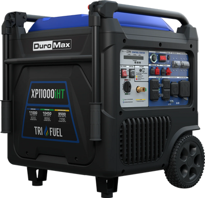 DuroMax XP11000iHT 9000W/11000W Generator Tri-Fuel 50A Gas Propane Natural Gas Inverter Low THD Remote Start CO Alert New