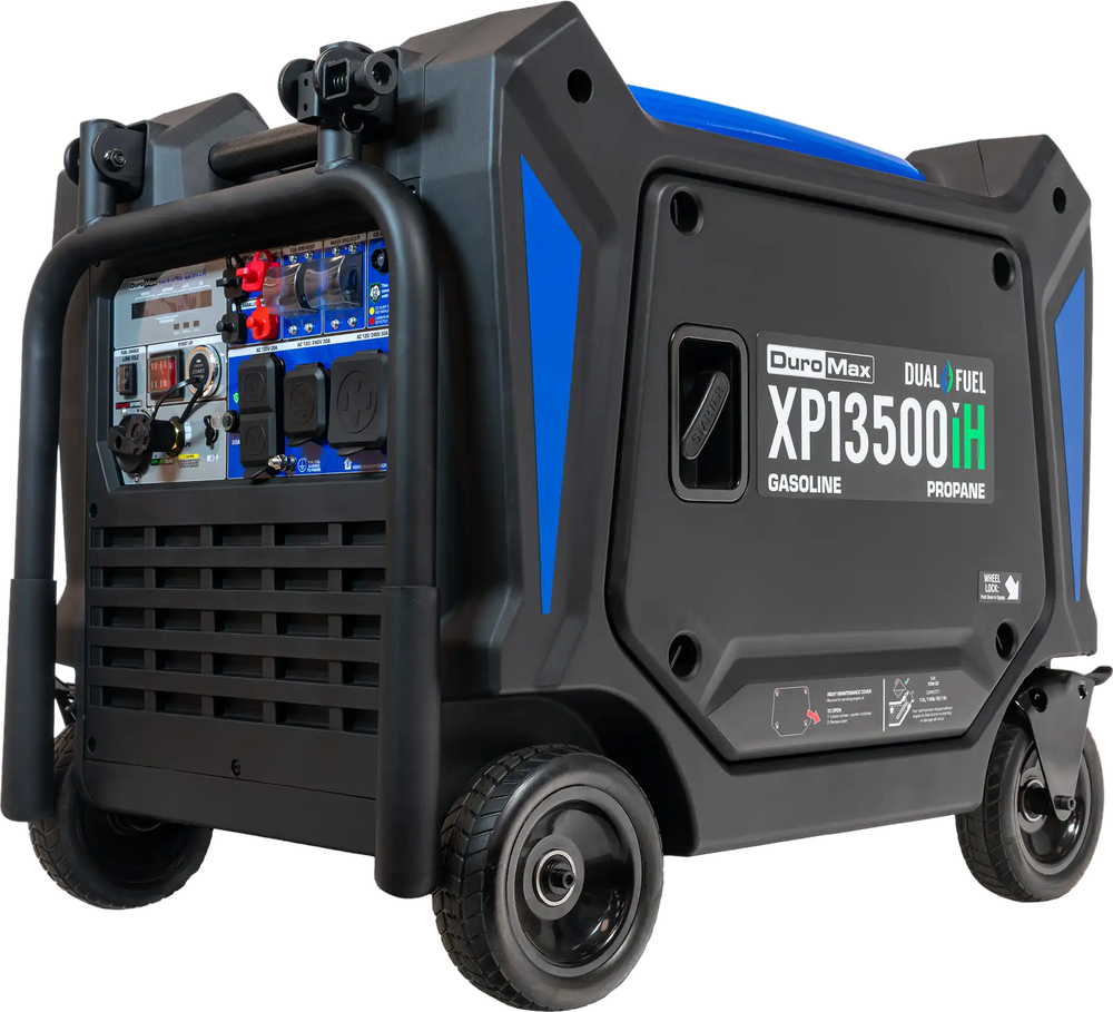 DuroMax 13,500 Watt Portable Dual Fuel Inverter Generator - Quiet, Low THD