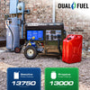 DuroMax 13,750 Watt Dual Fuel Portable HX Generator w/ CO Alert