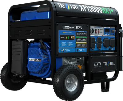 DuroMax XP15000HXT+ 12000W/15000W Generator Tri-Fuel 50A Gasoline Propane Natural Gas CO Alert Remote Start CARB New