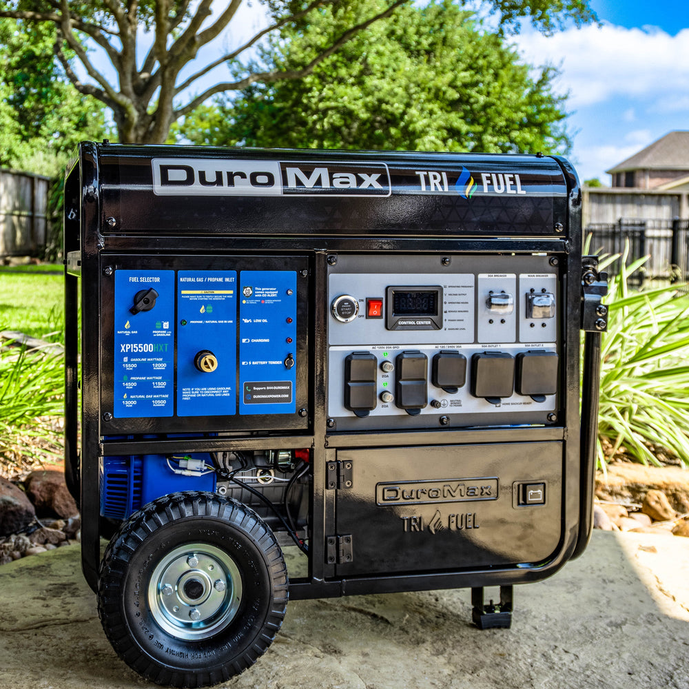 DuroMax 15,500 Watt Tri Fuel Portable HXT Generator w/ CO Alert