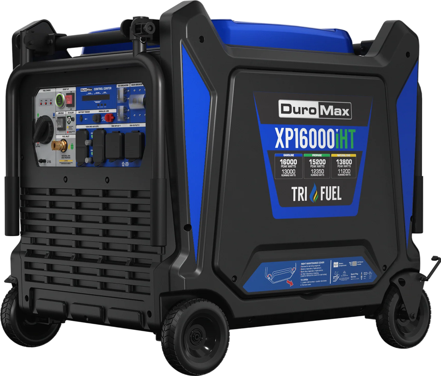 DuroMax XP16000iHT 13000W/16000W Tri Fuel Generator Gasoline Propane Natural Gas Electric Start Inverter CO Alert New