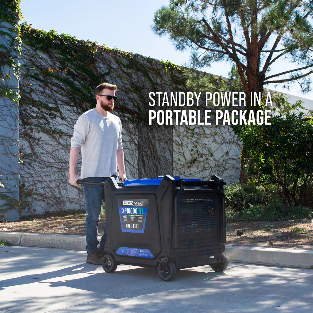 DuroMax XP16000iHT 13000W/16000W Tri Fuel Generator Gasoline Propane Natural Gas Electric Start Inverter CO Alert New