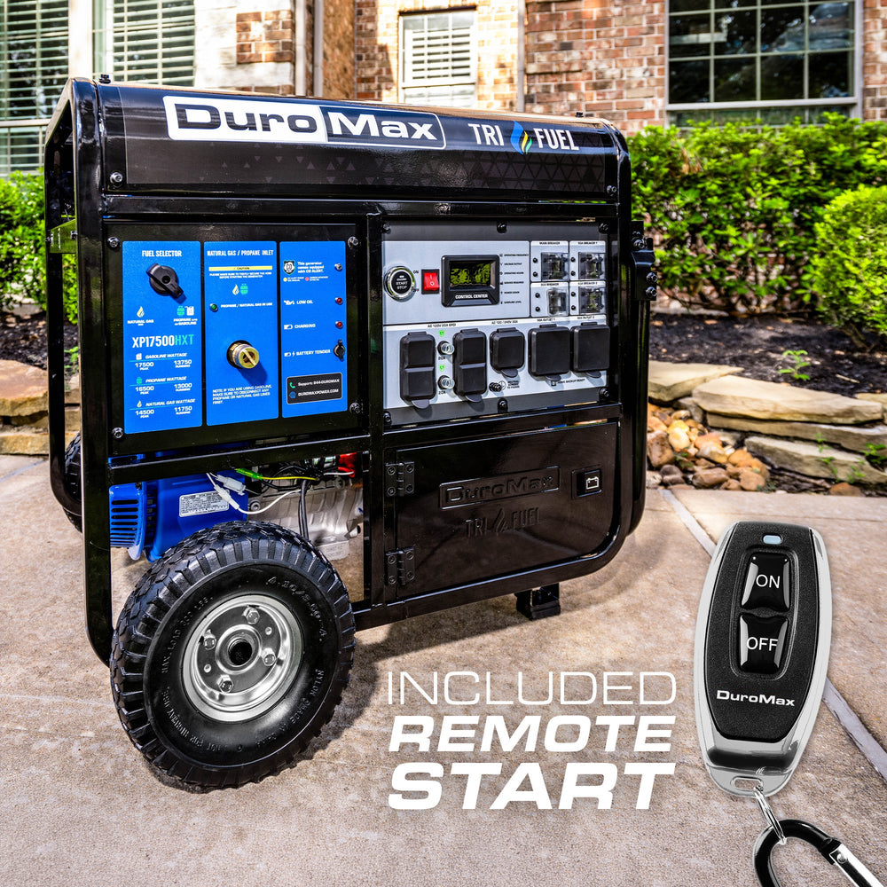 DuroMax 17,500 Watt Tri Fuel Portable HXT Generator w/ CO Alert