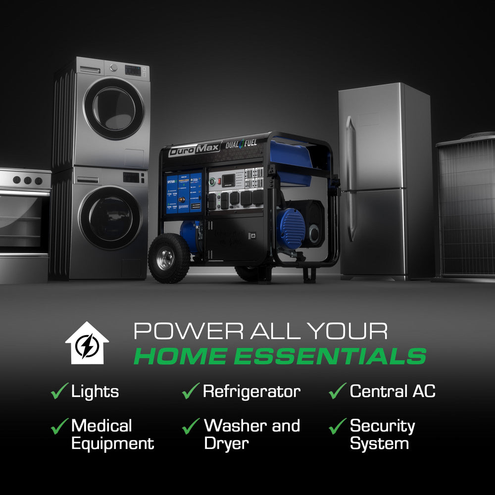 DuroMax 17,500 Watt Dual Fuel Portable HX Generator w/ CO Alert