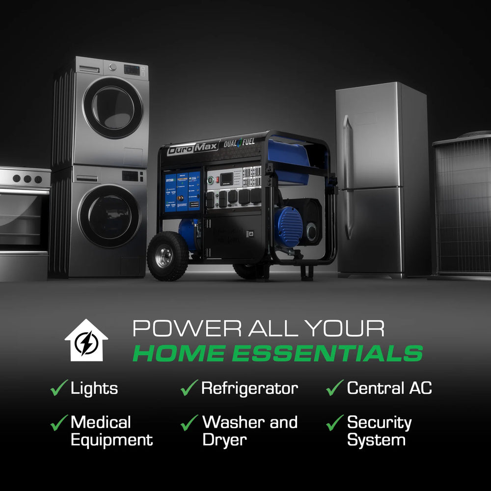 DuroMax XP15500HX Generator 12,000W/15,500W Dual Fuel Gas Propane 50A Low THD CO Alert Remote Start New
