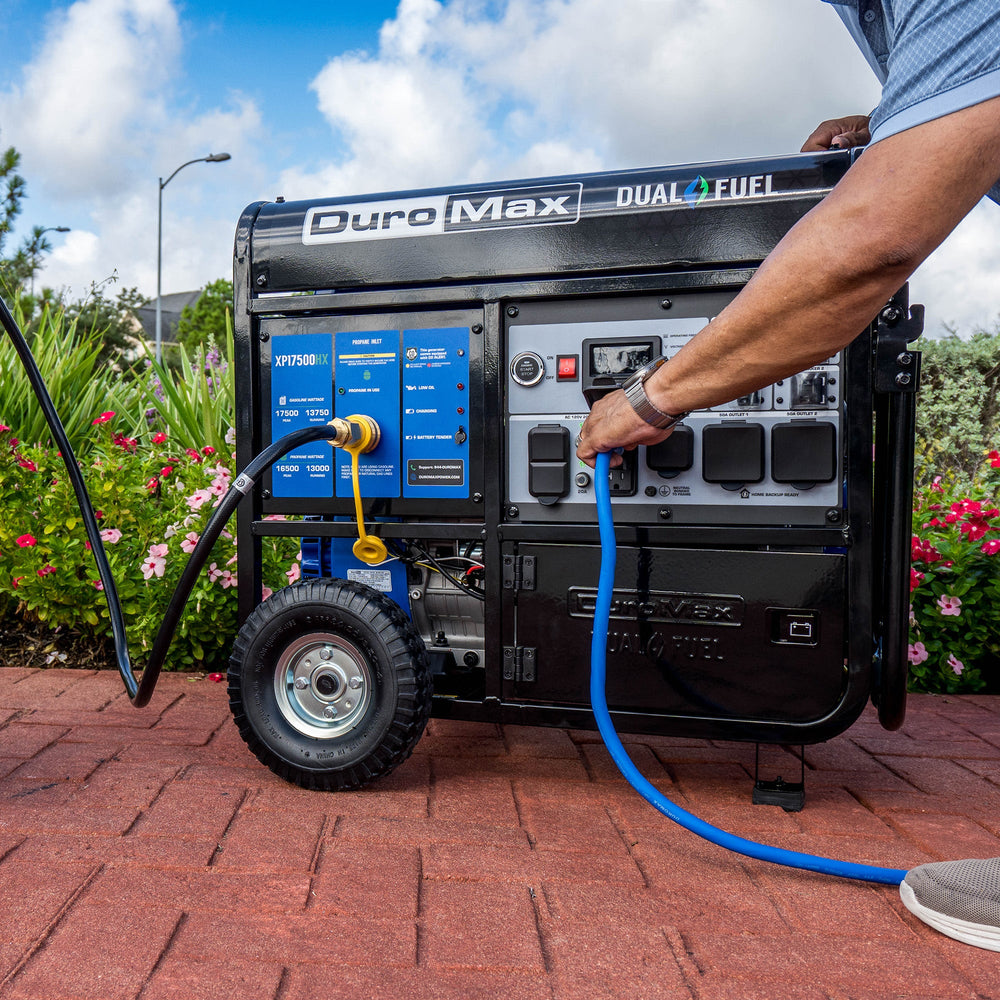 DuroMax 17,500 Watt Dual Fuel Portable HX Generator w/ CO Alert
