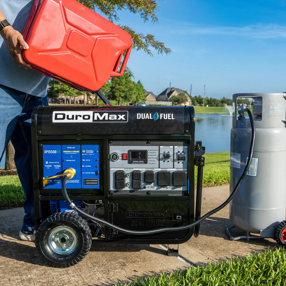 DuroMax XP15500HX Generator 12,000W/15,500W Dual Fuel Gas Propane 50A Low THD CO Alert Remote Start New