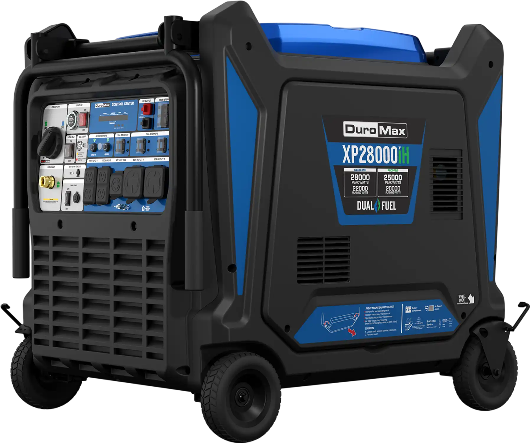 DuroMax XP28000iH Generator 22000W/28000W Dual Fuel Gas Propane Inverter 50A Low THD CO Alert Electric Start New