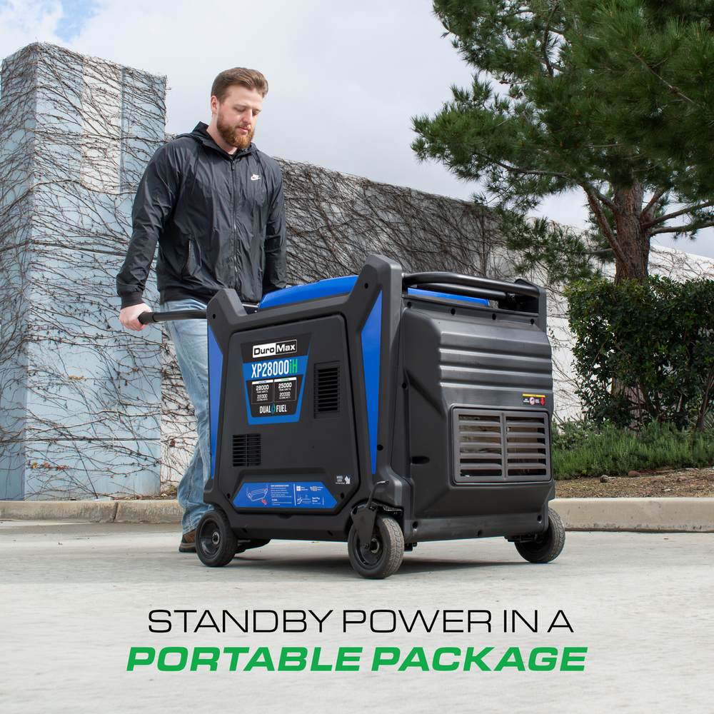 DuroMax 28,000 Watt Dual Fuel Portable Inverter Generator w/ CO Alert