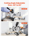 Vevor Sliding Compound Miter Saw 10" 15A Dual Bevel with LED Guide 60-Tooth Blade New