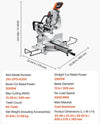 Vevor Sliding Compound Miter Saw 12" 15A Dual Bevel LED Guide 60-Tooth Blade New