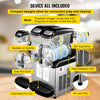Vevor Slushy Machine 5.3 Gallon 2 Tank 900W Stainless Steel with Auto Clean for Commercial Use New