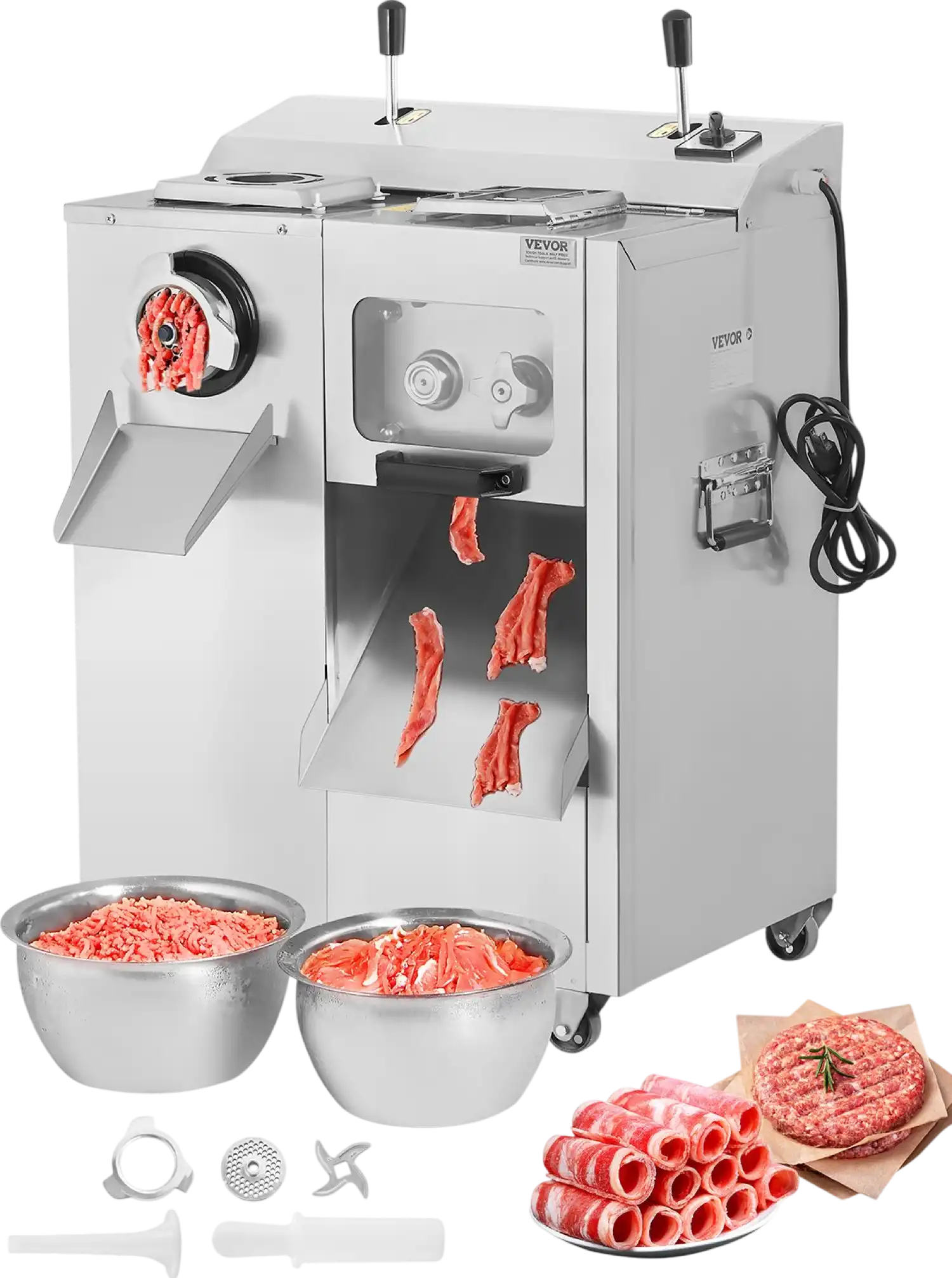 Vevor Commercial Meat Grinder 1100W Electric 14 Lbs/Min 0.2