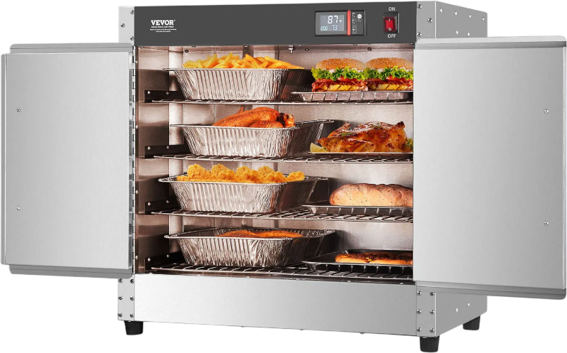Vevor Commercial Food Warmer Cabinet 4-Tier Hot Box with Water Tray New