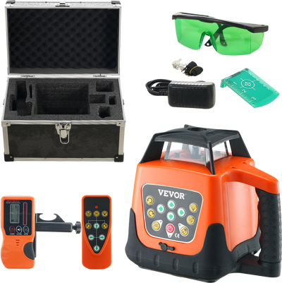 Vevor Rotary Laser Level 2000' Manual Self-Leveling Mode 360° 5 Rotation Speeds 4 Scanning Angles New