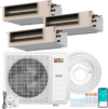 Ducted mini split AC system with 3 zones, 35000 BTU, and smart control for efficient temperature management.
