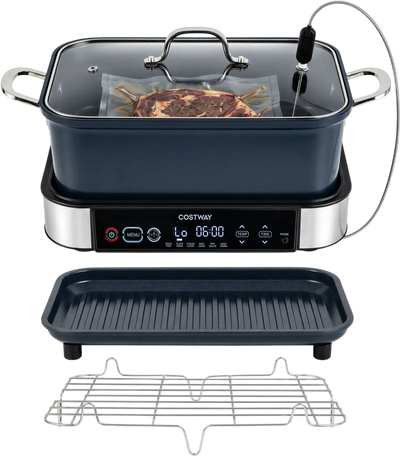 Costway 6-in-1 Programmable Slow Cooker Keep Warm Adjustable Timer 75488032 New