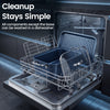 Dishwasher-safe components of the X Quart Multi Cooker ensure easy cleanup after preparing meals for the family.