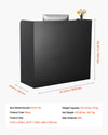 Vevor Reception Desk 47" Rectangular MDF Counter with 3 Lockable Drawer and Storage Cabinet Black New
