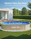 Vevor 15' x 30' Oval Pool Liner 52" Wall Height Unibead Vinyl Above Ground New