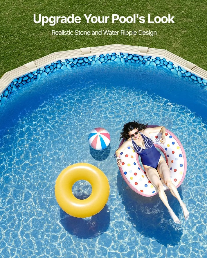 Vevor 15' x 30' Oval Pool Liner 52" Wall Height Unibead Vinyl Above Ground New