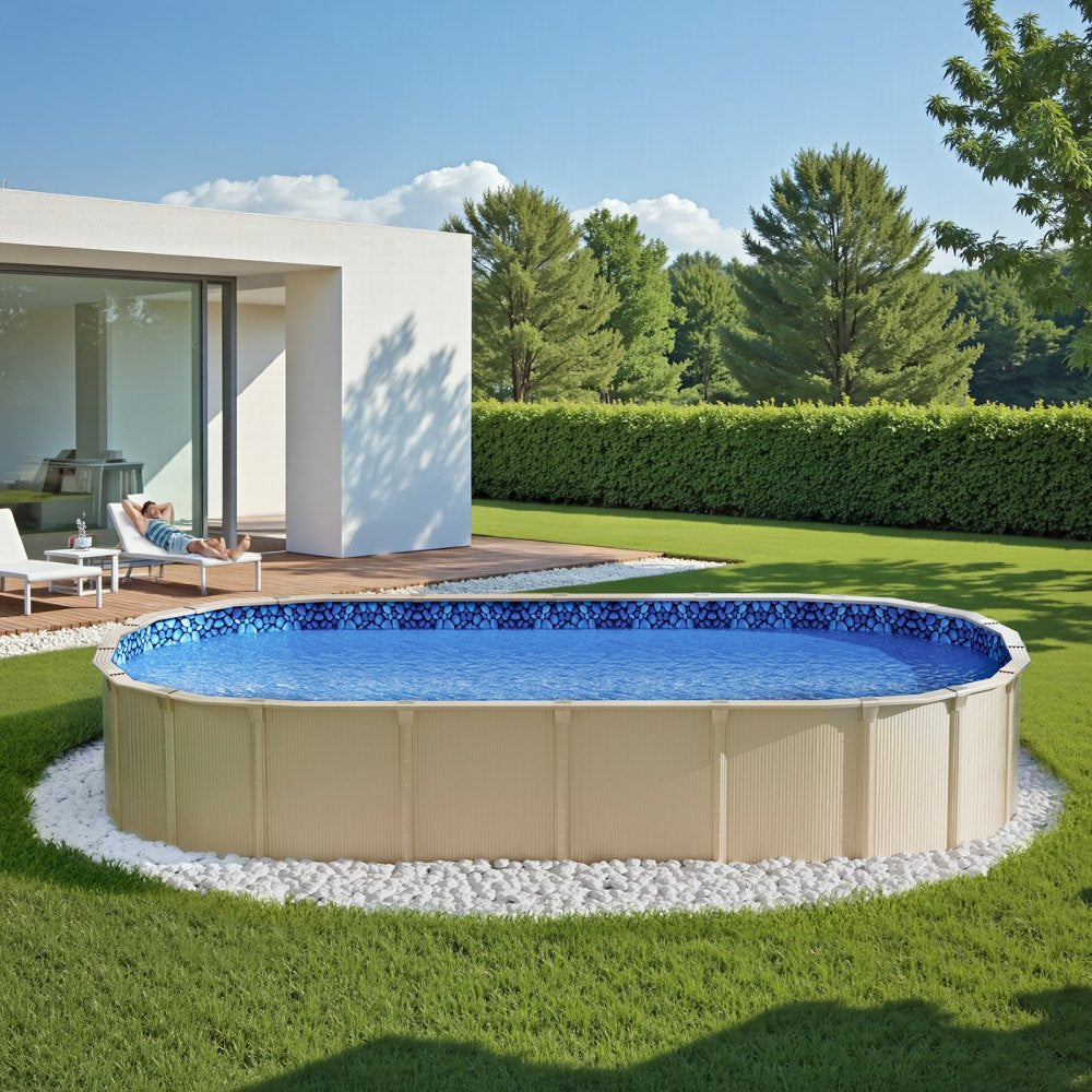 Vevor 18' x 33' Oval Pool Liner 54" Wall Height Overlap Vinyl Above Ground New