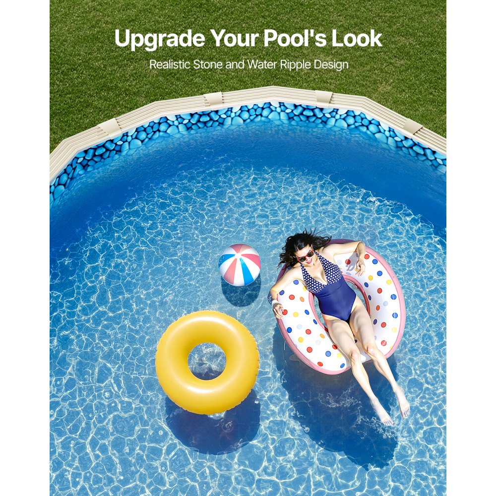 Vevor 18' x 33' Oval Pool Liner 54" Wall Height Overlap Vinyl Above Ground New