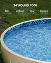 Vevor 24' Round Unibead Pool Liner for 52" Wall Height Durable Vinyl New
