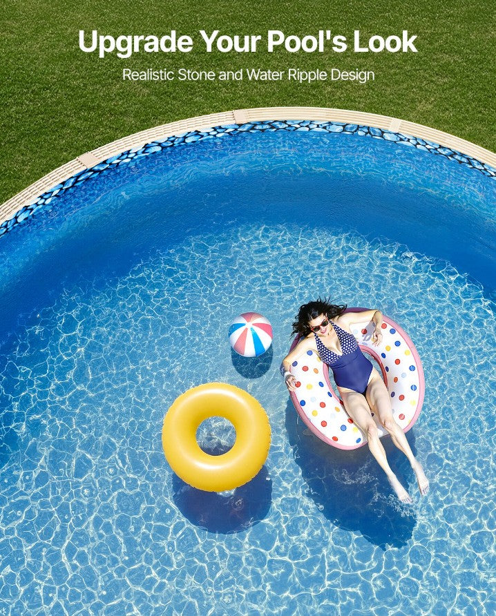 Vevor 30' Round Pool Liner 52" Wall Height Unibead Vinyl Above Ground New