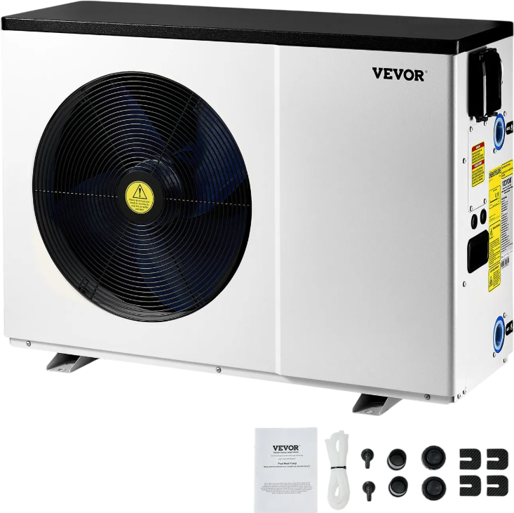 Vevor Electric Pool Heat Pump 51,200 BTU Heating and Cooling for 7,926–15,851 Gal Pools New