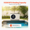 Vevor Electric Pool Heat Pump 51,200 BTU Heating and Cooling for 7,926–15,851 Gal Pools New