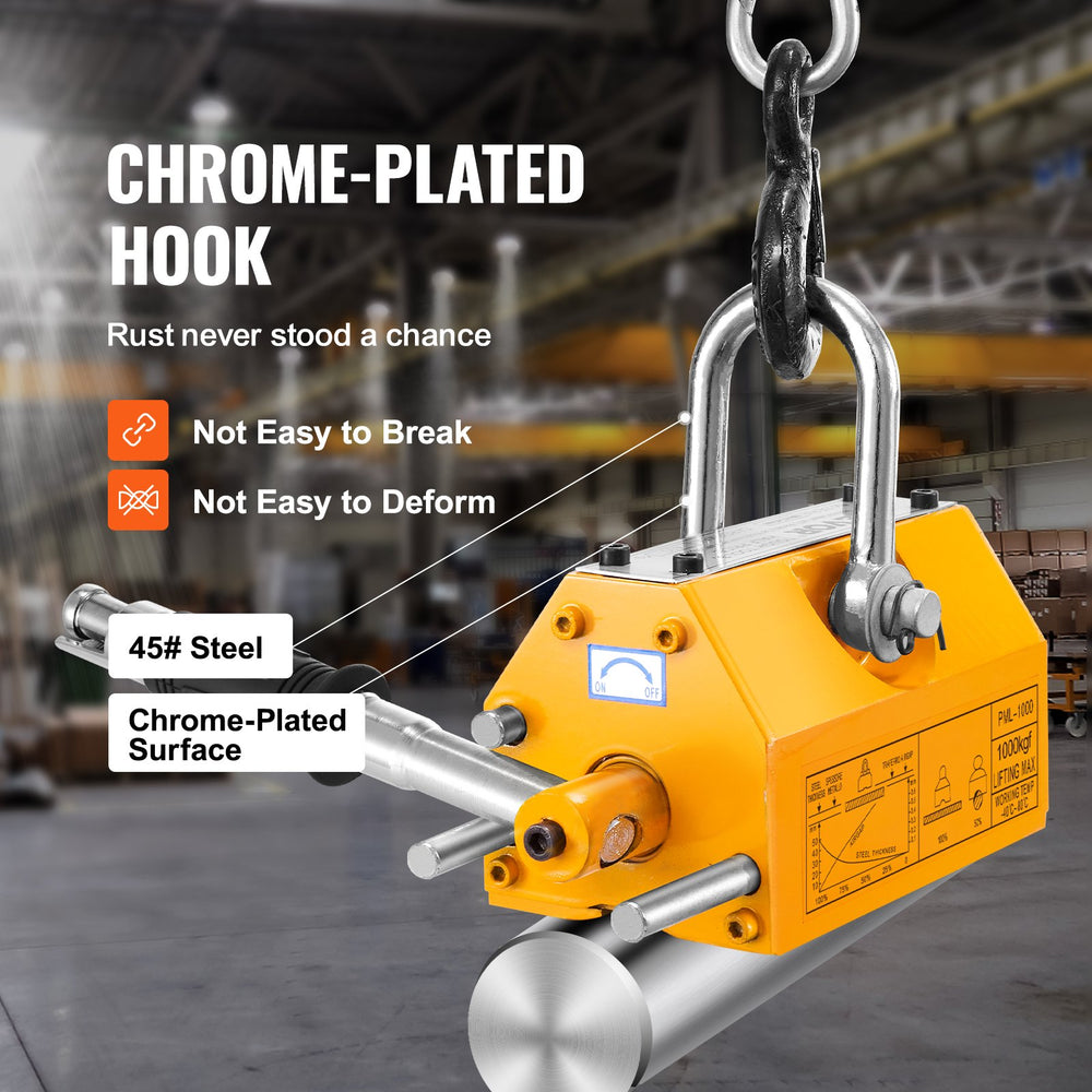 Vevor Magnetic Lifter 2200 Lbs. Pulling Capacity Neodymium and Steel Permanent Lifting Magnet with Release New