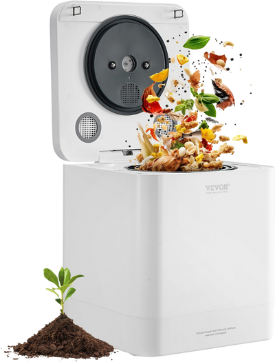 Vevor Kitchen Composter 5.28 Qt Electric Countertop Food Recycler with Dual Modes and Self-Cleaning Function New