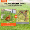 Vevor Chicken Tunnels 236.2" x 157.4" x 24.2" Portable with Corner Frames for Yard 2 Sets New