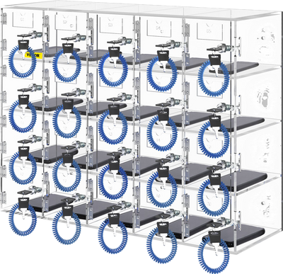 Vevor Cell Phone Locker 20 Slots Acrylic Storage with Door Locks and Keys Wall Mounted New