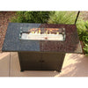 AZ Fire Pit Rectangular Granite Top 60" x 31.5" with Wind Screen Propane 50,000 BTU New