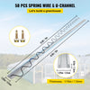 Vevor 6.56' Spring Wire and Lock Channel for Greenhouses PE Coated Wire & Aluminum Channel 50 Pack New