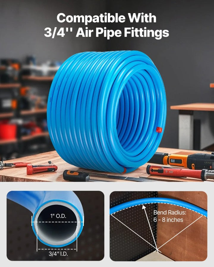 Vevor Air Compressor Line Kit 3/4" x 200' HDPE Aluminum Complete Piping System New