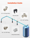 Vevor Air Compressor Line Kit 3/4" x 300' HDPE Aluminum Complete Piping System New